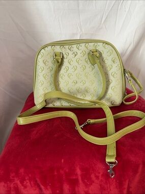 Light Green Monogram Dome Tote with Removable Strap